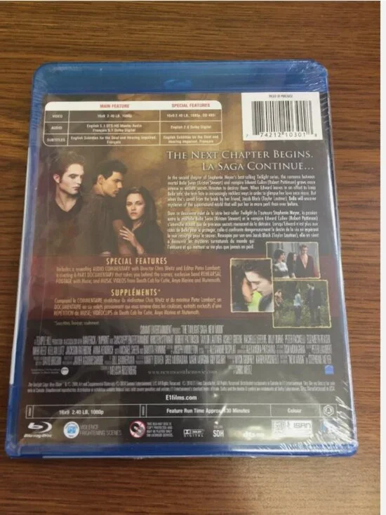 NEW SEALED The Twilight Saga New Moon Blu-ray Kristen Stewart Robert Pattison - Picture 2 of 2